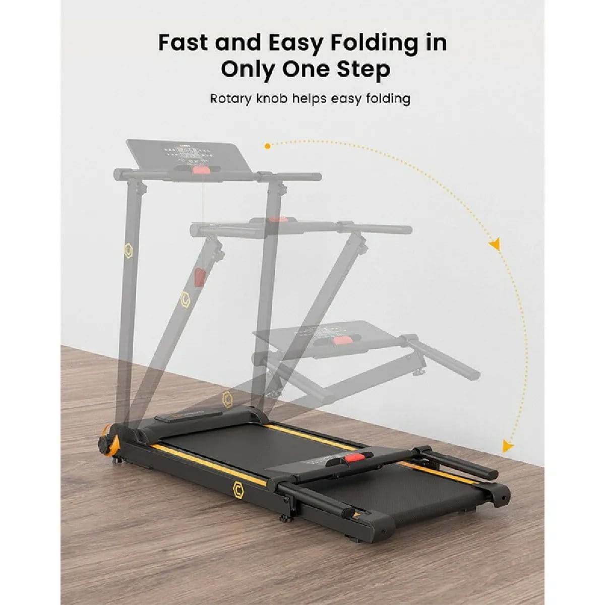 Mini tapis roulant pliable Urevo URTM006 - Vitesse 1 à 10 km-h - 12 programmes HIIT - Écran LCD4