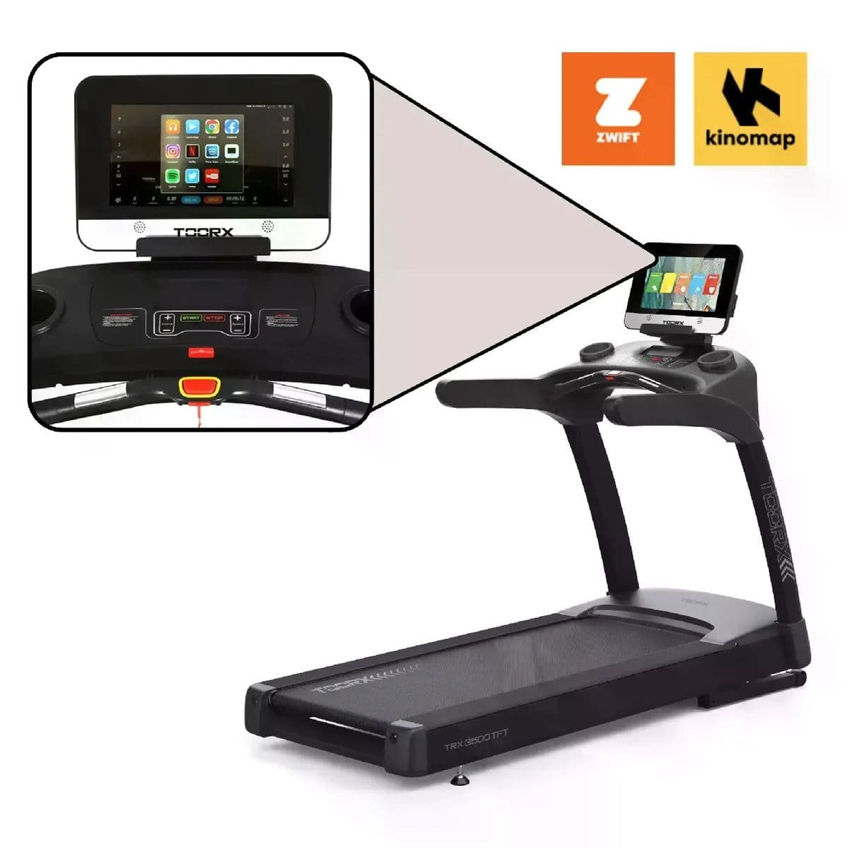 Toorx TRX-3500-TFT - Tapis de Course – Haut de Gamme, Connecté, Puissant et Silencieux1