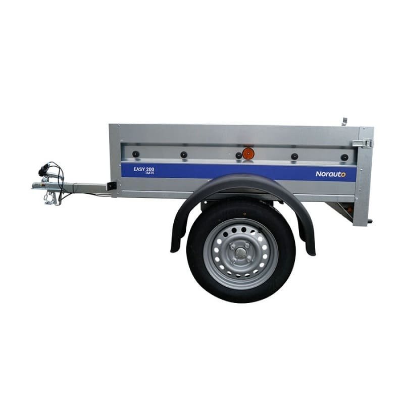 Remorque utilitaire légère NORAUTO EASY 200 1M35 en acier galvanisé pour transport bagages et déchets1
