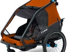 Remorque à Enfant Cube Double CMPT Orange Gris