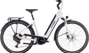 Vélo de Ville Électrique Cube Supreme Hybrid One 500 Easy Entry Shimano Cues 10V 500 Wh 700 mm Beige Desert Stone 2025