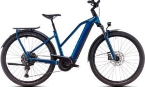 VTC Électrique Cube Kathmandu Hybrid EX 800 Trapeze Shimano Cues 11V 800 Wh 700 mm Bleu Electric 2025