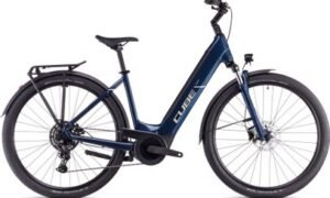 VTC Électrique Cube Touring Hybrid One 500 Easy Entry Shimano Cues 9V 500 Wh 700 mm Bleu Deep Sea 2025