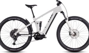 VTT Électrique Tout-Suspendu Cube Stereo Hybrid One22 Pro 600 Shimano Cues 10V 600 Wh 27.5'' Beige Desert Stone 2025