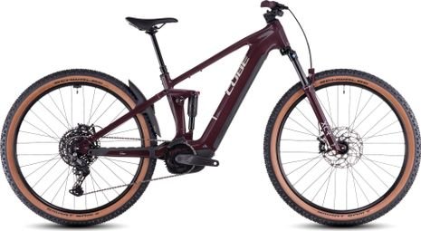 VTT Électrique Tout-Suspendu Cube Stereo Hybrid One22 Pro 600 Shimano Cues 10V 600 Wh 27.5'' Rouge Amarone 2025