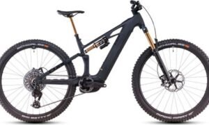 VTT Électrique Tout-Suspendu Cube Stereo Hybrid One44 HPC AT 800 Sram X0 Eagle AXS 12V 800 Wh 27.5'' Gris Carbon Noir 2025