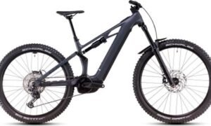 VTT Électrique Tout-Suspendu Cube Stereo Hybrid One77 HPC Race 800 Shimano Deore 12V 800 Wh 29''/27.5'' Gris Slap 2025