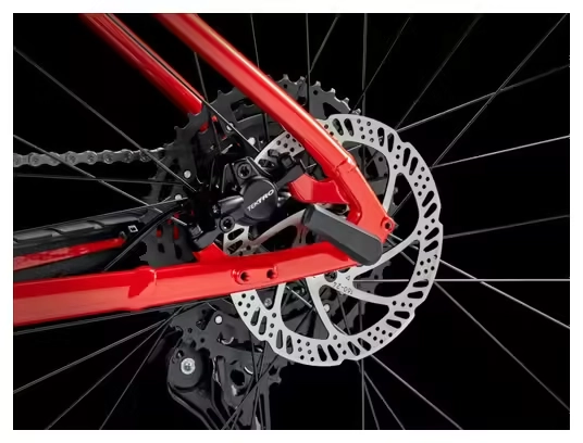 VTT Semi-Rigide Trek Marlin 6 Shimano Cues 10V 29'' Rouge Lave Gén 3-4 VTT semi-rigide Trek Marlin 6 rouge lave équipé du groupe Shimano Cues 10 vitesses, roues 29 pouces, génération 3-4